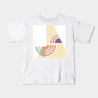 Geometric abstract pattern pastel Kids T-Shirt